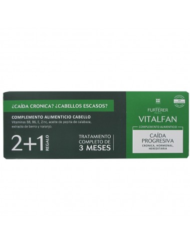 RENE FURTERER VITALFAN ANTICAIDA CAIDA PROGRESIVA 30 CAPSULAS 3 CAJAS