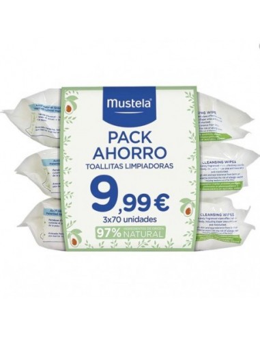 MUSTELA PACK TOALLITA 3 X 70 UNI