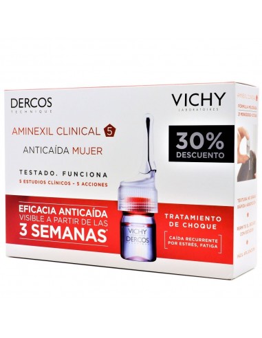 VICHY DERCOS AMINEXIL CLINICAL 5 MUJER 6 ML 21 MONODOSIS