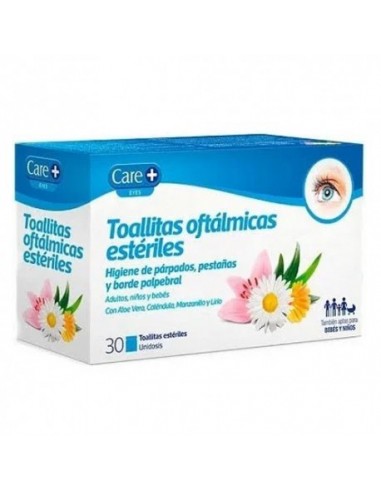 CARE+ TOALLITAS OFALMICAS ESTERIL STADA 30 UN