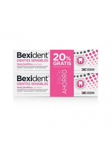 ISDIN BEXIDENT PACK DIENTES SENSIBLES PASTA 2 X 75 ML